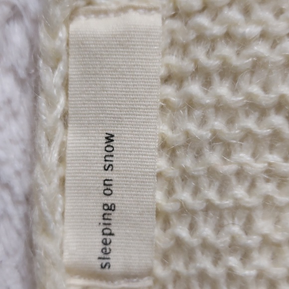 Anthropologie Sleeping on Snow Cream Bird Embroidered Knit Shrug Sweater M/L - Picture 7 of 9
